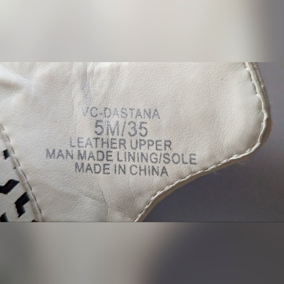 Designer Vince Camuto Perforated Leather Peep Toe Sandals. Size 5M/35 Like New! - Picture 6 of 16